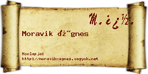 Moravik Ágnes névjegykártya